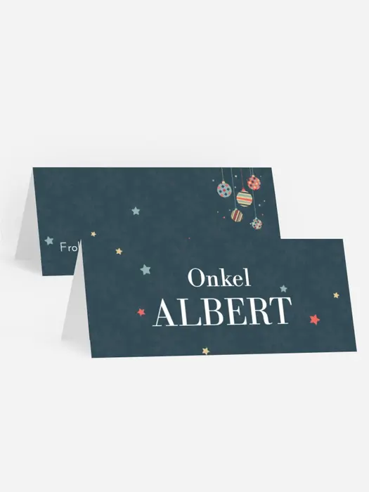 Tischkarte Weihnachten Urlaubsspielzeug