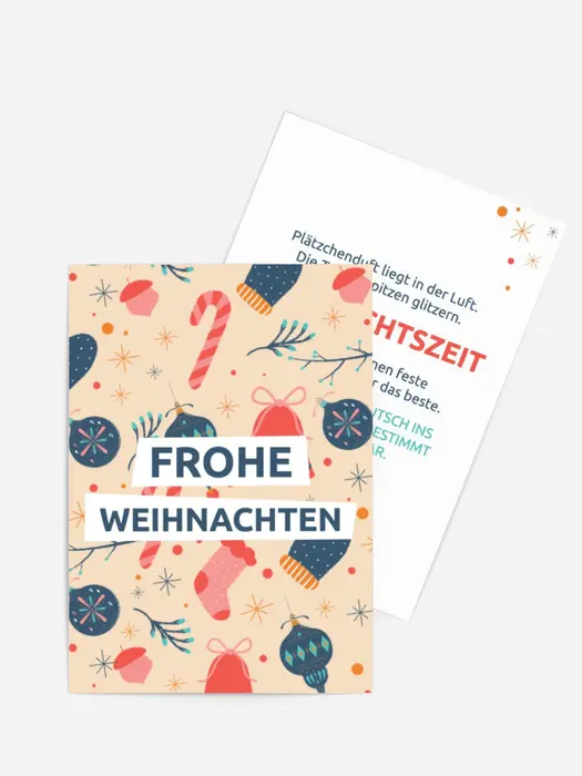 Grußkarte Weihnachten Buntes Spielzeug