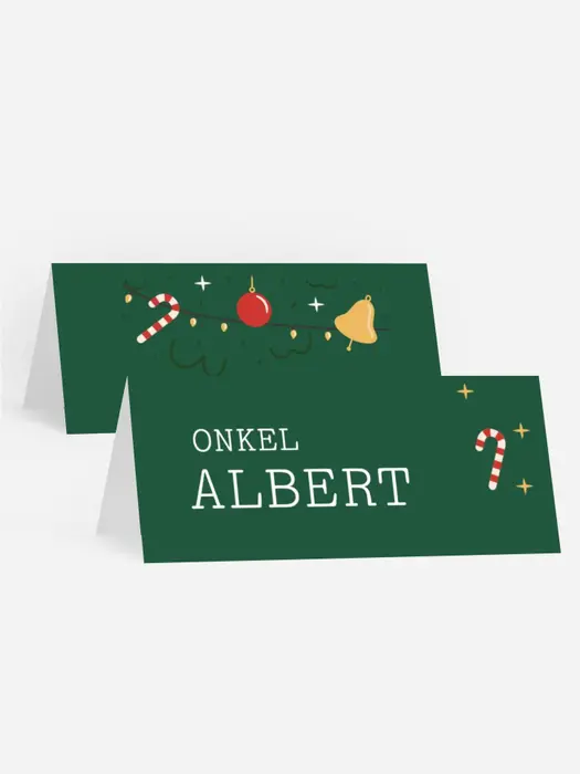 Tischkarte Weihnachten Weihnachtsbaum im Urlaub