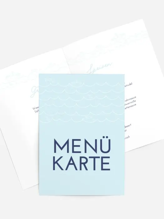Menükarte Taufe Kleiner Matrose