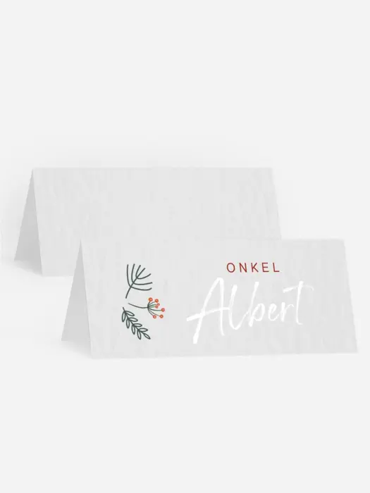 Tischkarte Weihnachten Rote Socke