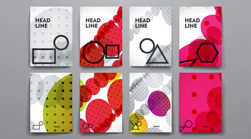 Farbenfrohe Plakate in verschiedenen Designs