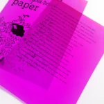 Transparentpapier bedrucken in vielen Farben, hier zwei Bögen A4 in violett.