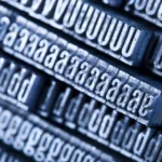 Typografie: Buchstaben für den Druck von typografischer Schrift, oder Fonts